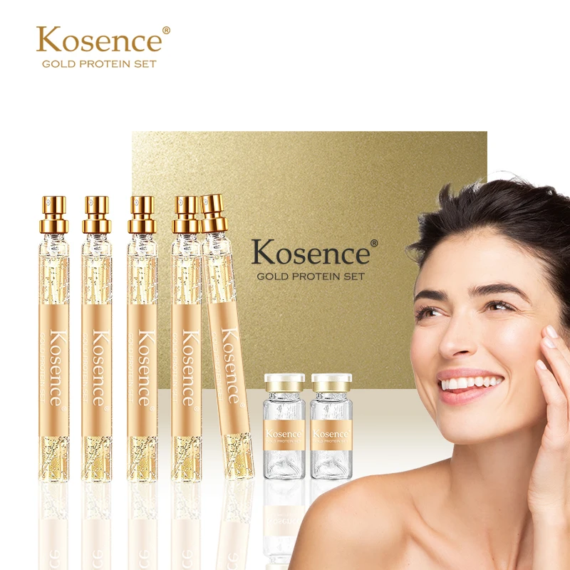Kosence golden collagen thread face care firming lifting serum korean 24k gold protein thread