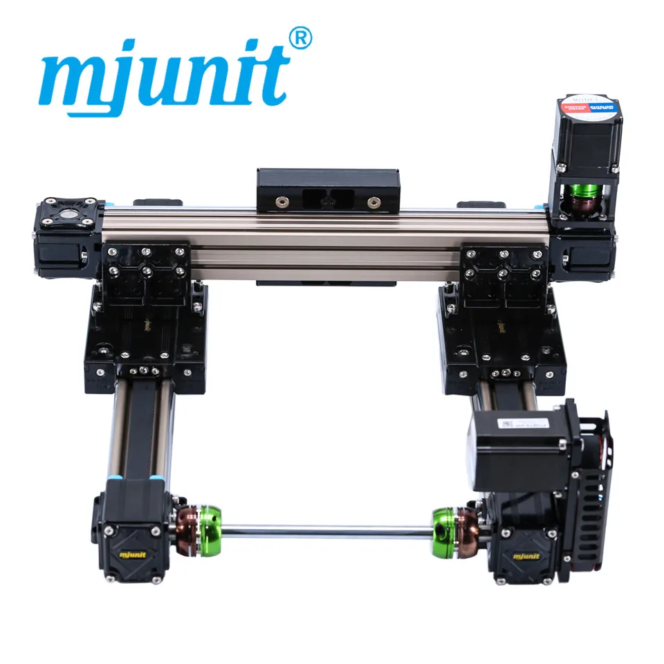 mjunit synchronous belt module linear rail sliding guideway manipulator with customized XY axis gantry for reciprocating glue