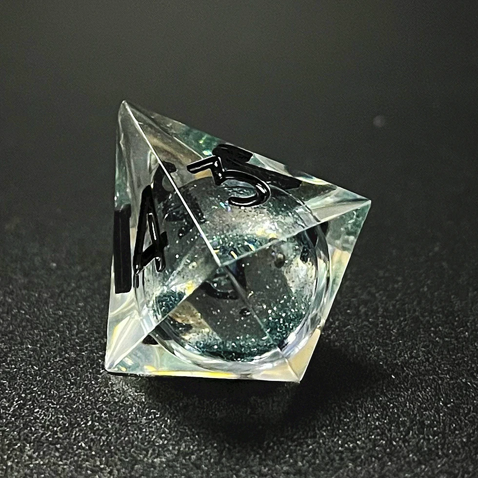 Factory handmade sharp edge liquid core custom dnd dice set for table games