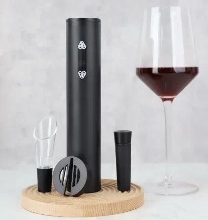Battery Operation 4 in 1 Electric Automatic Wine Bottle Opener Corkscrew Accessories Gift Set for Business Clients