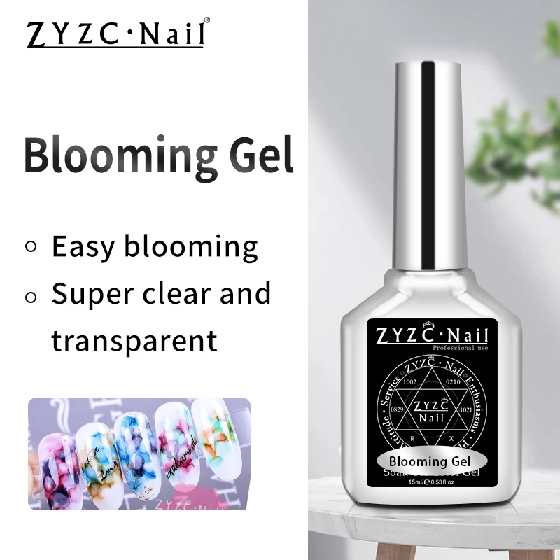 ZYZC nail supplies blossom bubble nails marble blooming gel for nails art salon Private label bloom bubble color gel polish