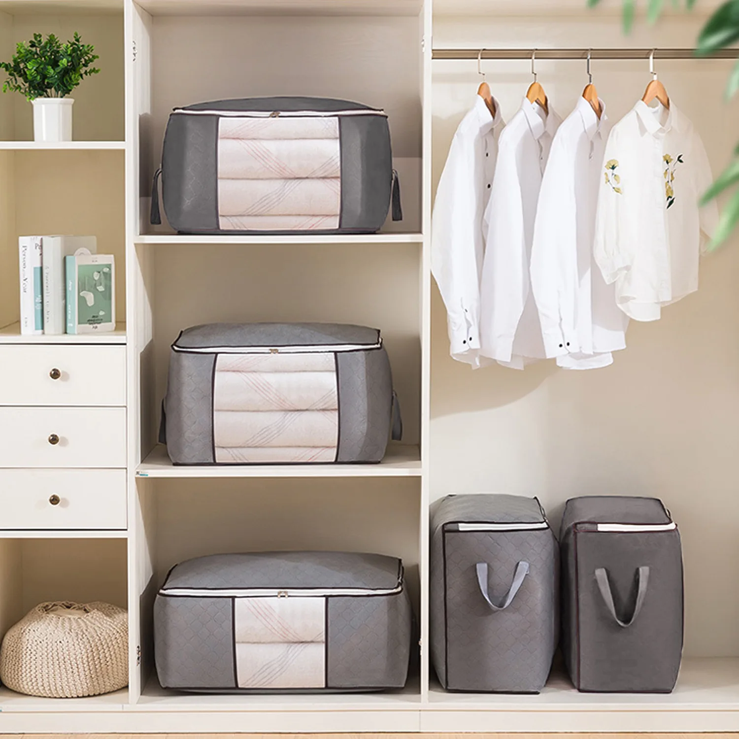 Thickened non-woven quilts clothing storage bag Storage box