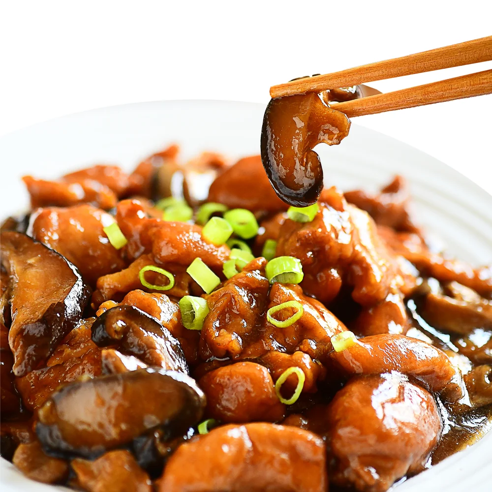 Оптовая продажа, Китайская традиционная еда с подогревом, мгновенная замороженная еда, грибы, курица подходит для ресторана