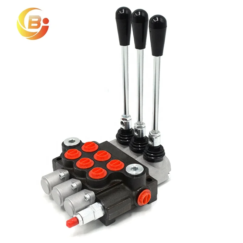 Junbao Customer Standard 80LPM flow 3 Spool P80 Hydraulic Directional Control Valve