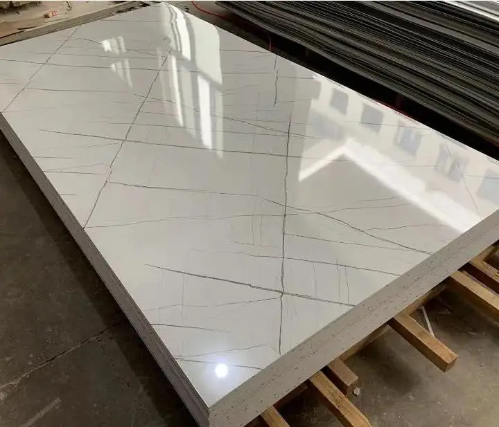 1220*2440*3mm Pvc Faux Marble Solid Pvc  Uv Marble Sheet For Wall Decoration