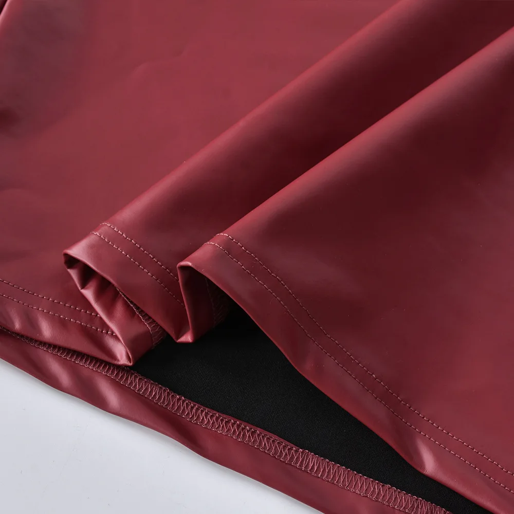 New Arrival Backless Sling Elegant Party Club Sexy Women Dresses Red Leather Dress Bodycon Mini Woman Summer Dress 2022