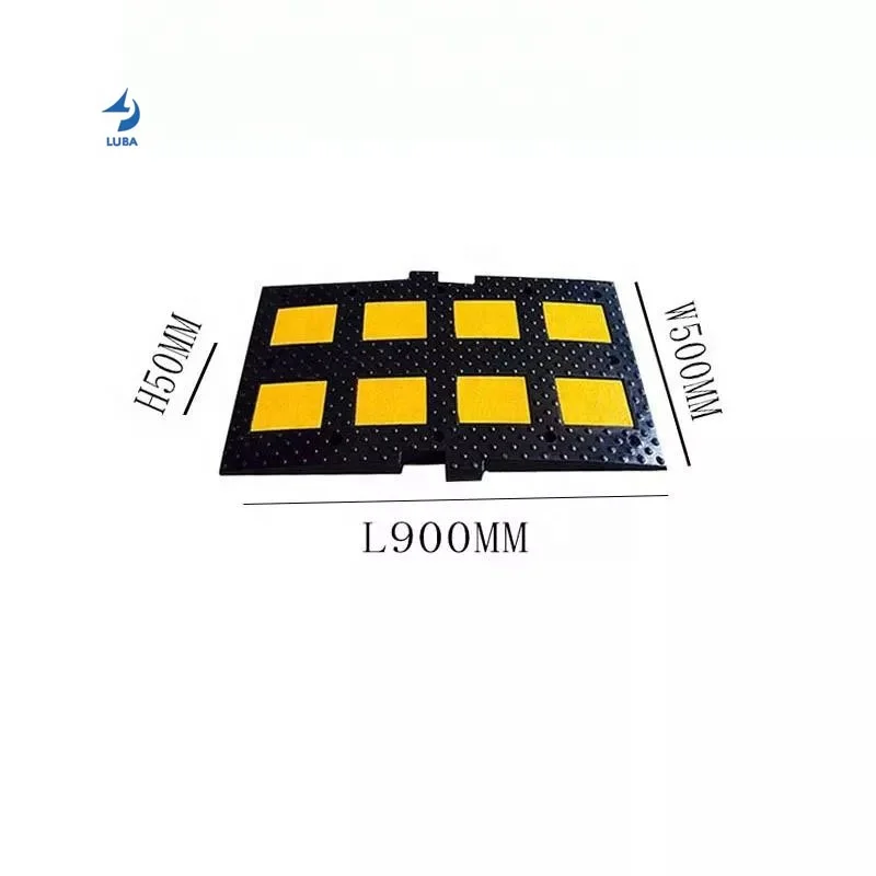 500*900*50mm Good Quality Heavy Duty Road Bump Road Safety Rubber Speed Hump