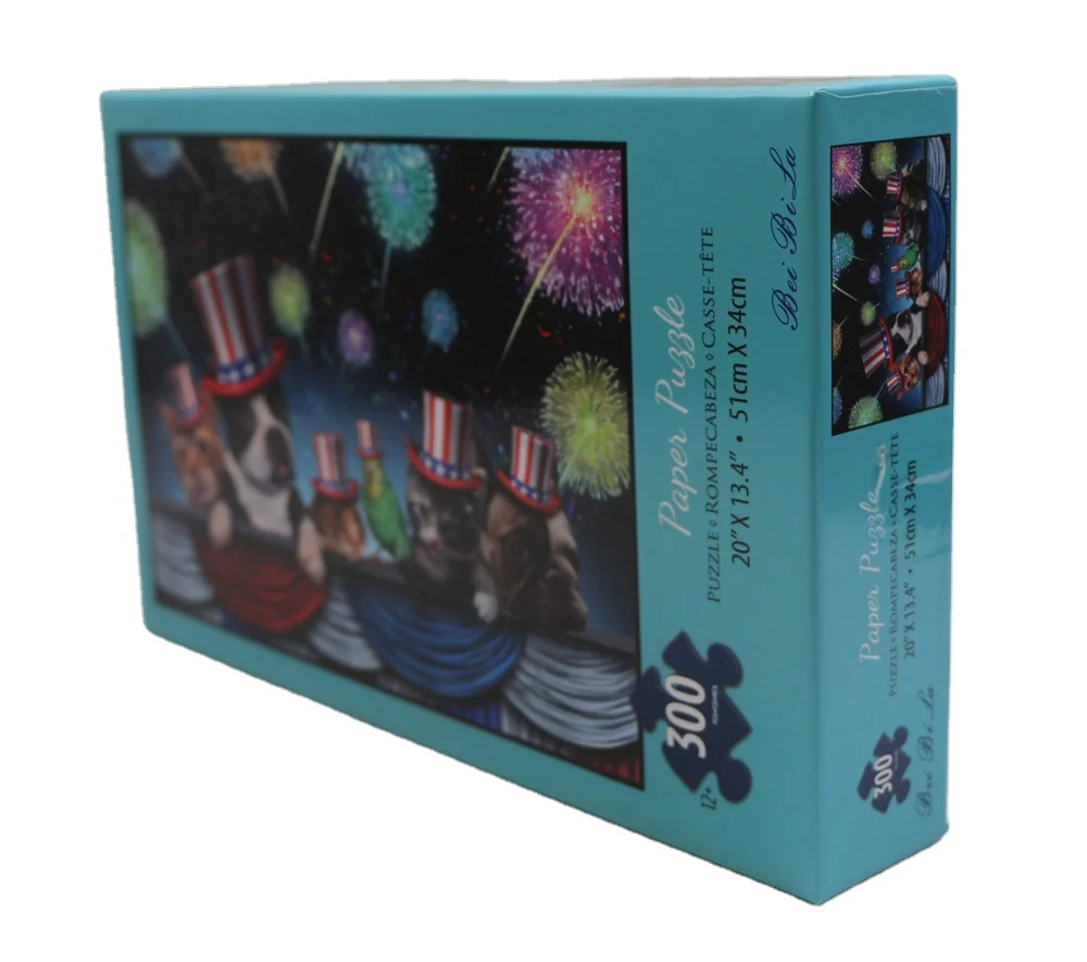 Wholesale Jigsaw Puzzle Custom Printed 500 1000 Piece Thick Chipboard Kids Toy Educational Puzzle Adult Jigsaw Puzzles