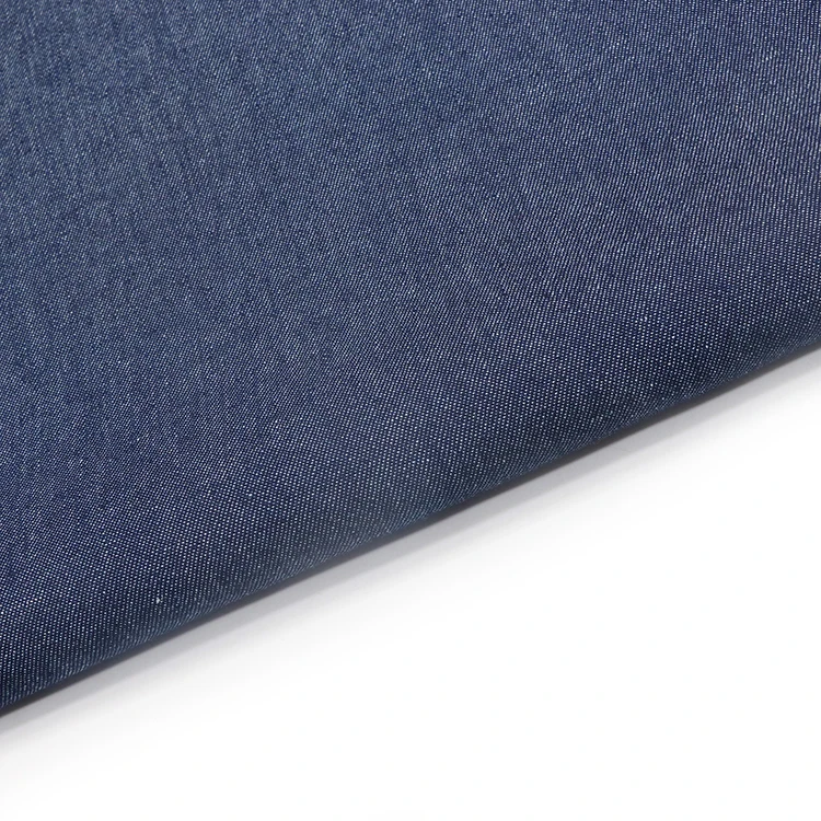 Recycled OEM Jeans Denim Fabric High Quality CT Customizable 90% Cotton 10% Polyester 200gsm 7oz Woven Dyed Stretch Denim Fabric