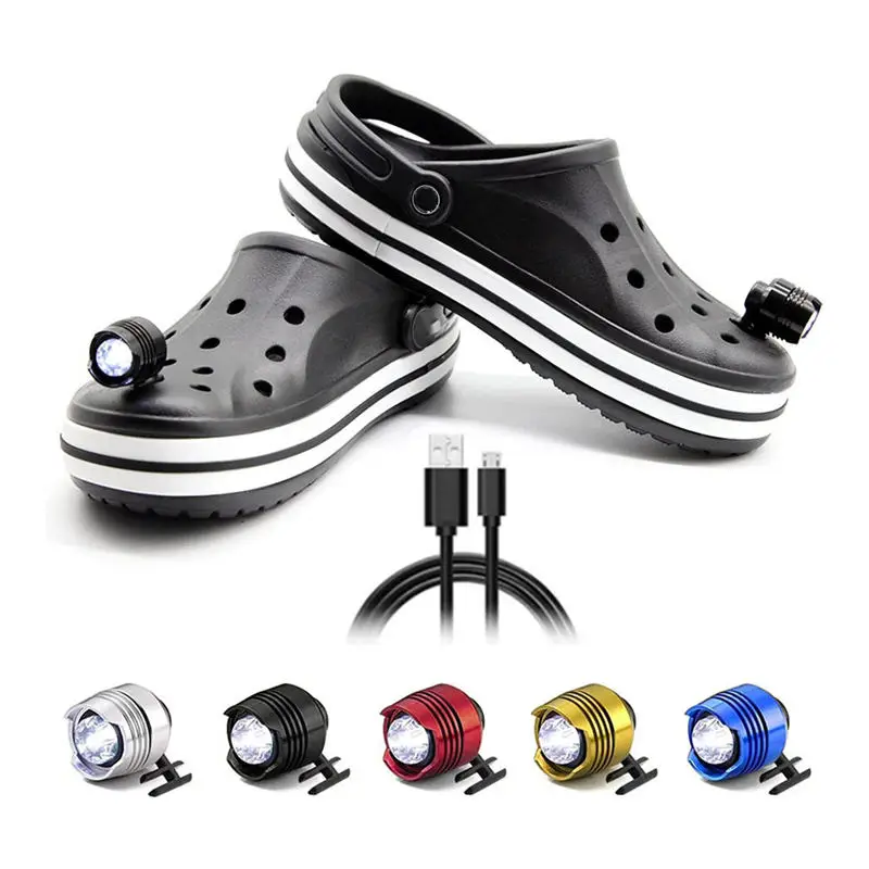 Shoes Headlights Rechargeable Led Light Shoe Charms For Clog Charms Headlight For clog Blue Headlights Solar