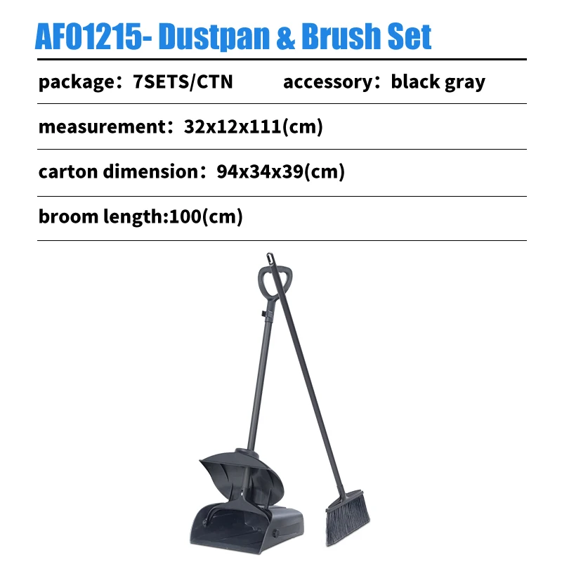 Household/hotel/restaurant Aluminium/Plastic Table Cleaning Plastic Broom Dustpan with cover and broom set