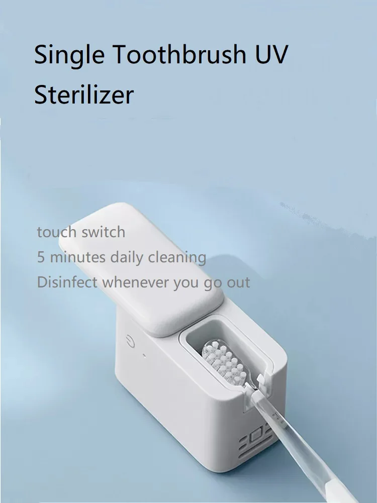 Patented Customized Uvc Sterilization Holder Sterilizing Toothbrush Disinfection Box With Usb Cable Uv Toothbrush Sanitizer