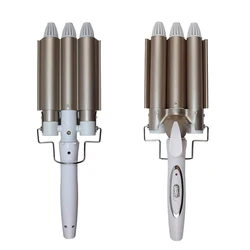 Hot Electric Curling Iron with 3 Rods Professional Hair Curler Portable Wave Wand Styling Tool with 3 Barrels OEM/ODM