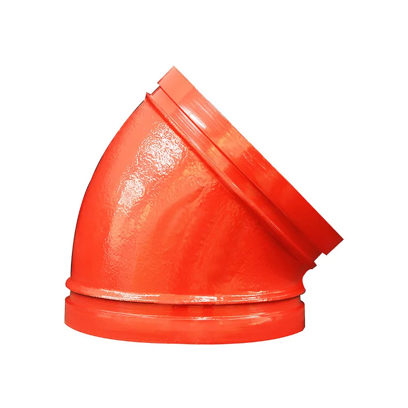 Высокопластичный чугун ASTM A536 65-45-12 300 ~ 500 psi красная картина/горячеоцинкованный рифленый 90 ° локоть