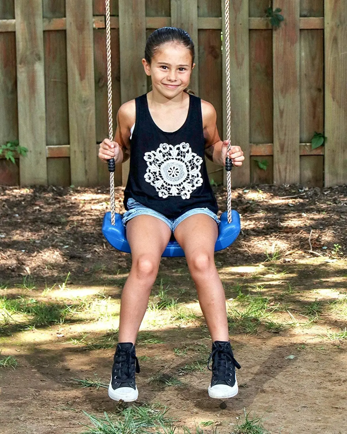 Durable lightweight plastic swing set - non-slip tree swing seat for children swing set in playground