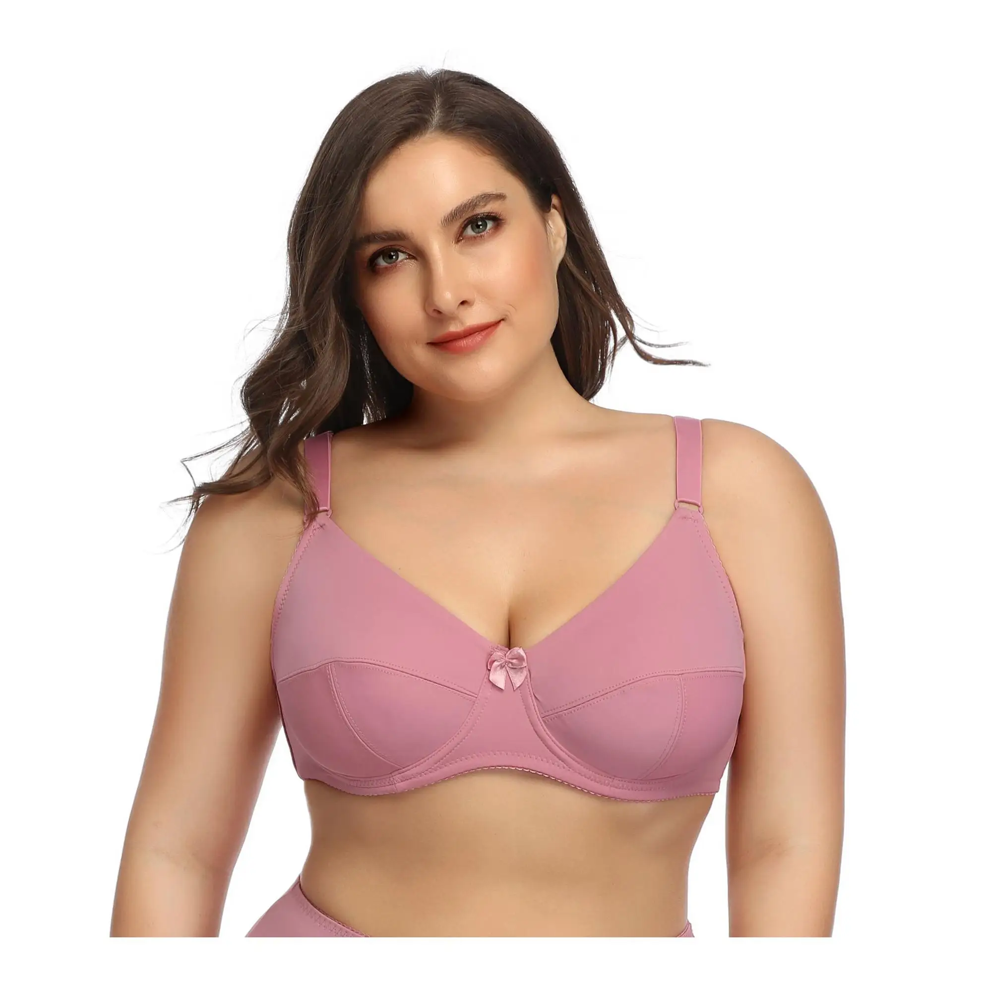 Бюстгальтер женский без подкладки базовое нижнее белье с полноразмерной чашкой Dd Ddd E F на косточках поддержкой 36-52 большие