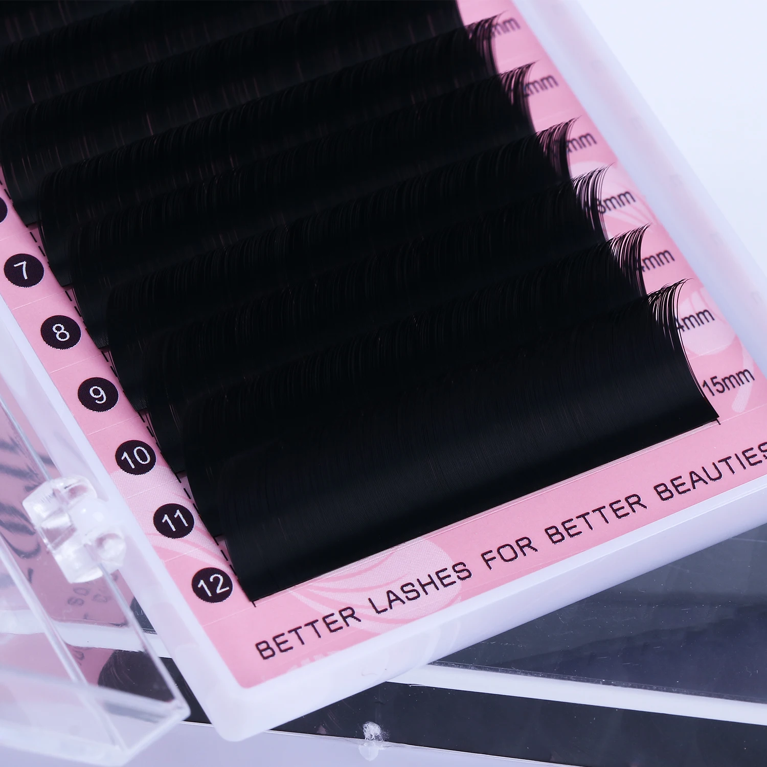 ULUCK top quality Korean PBT fiber easy to fan Russia  .03 mega volume lashes cashmere fluffy matte black volume eyelash