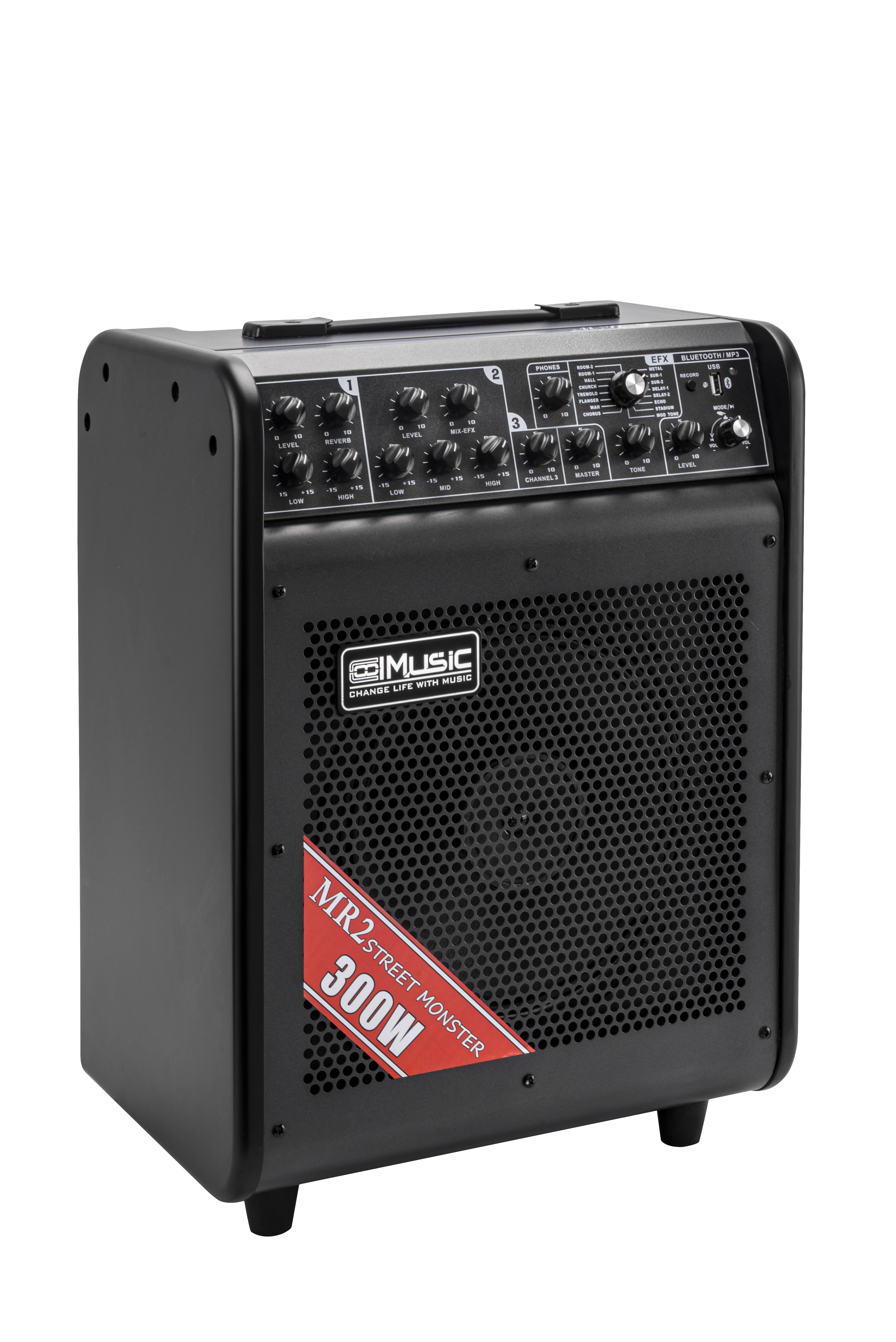 300-Watt Rechargeable Multifunction Acoustic Speaker Guitar Amplifier