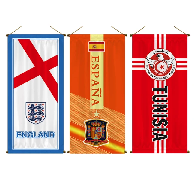 customized printing  Netherlands Tunisia Switzerland Cameroon Croatia Iran england wall hang flag