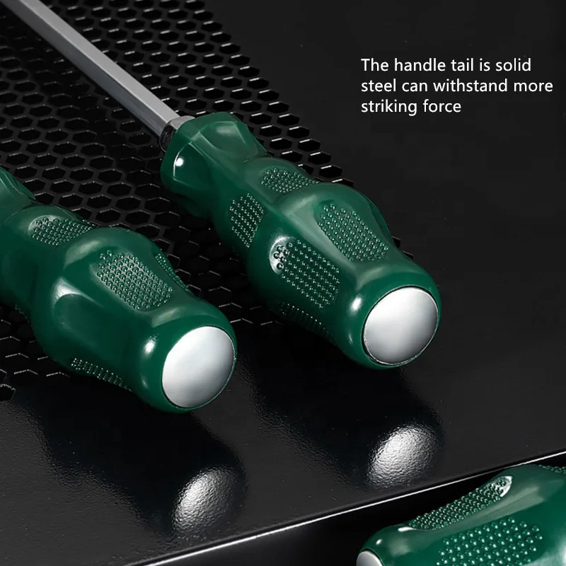 No.79006  Strikable Slotted / Phillips Magnetic Screwdriver Hex Shaft Cross Through The Ergonomics Handle