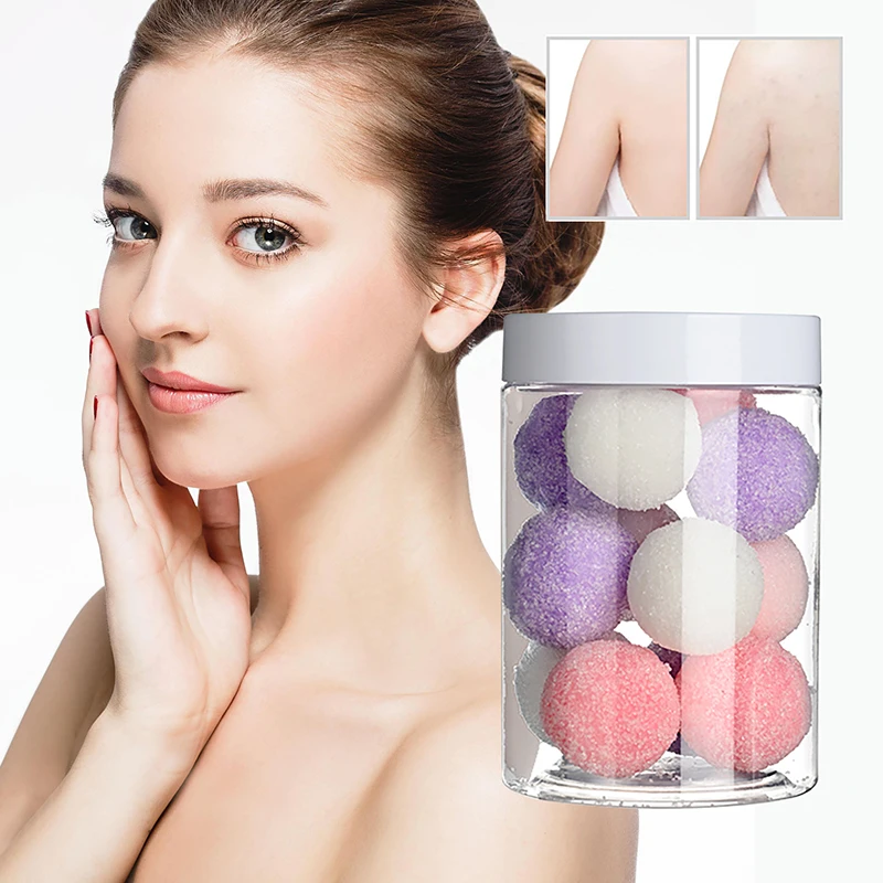 OEM colourful body candy vegan sugar scrub ball private label custom skin body scrub balls