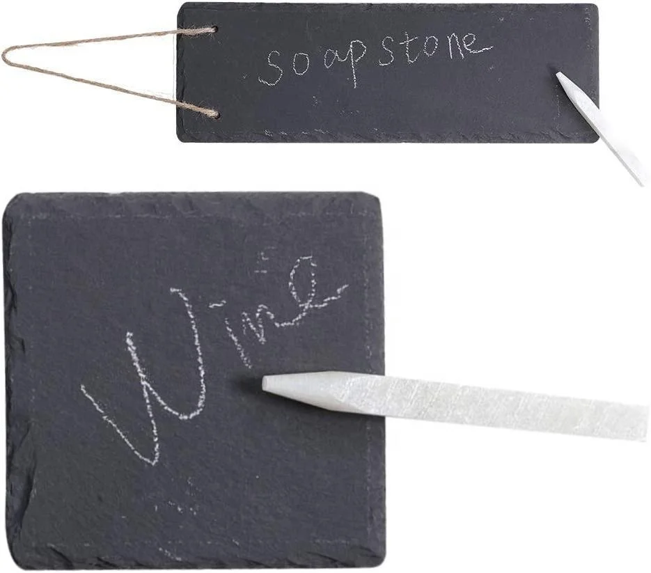 natural stone slate writing soapstone white pencil square sharpened chalk soapstone pencil