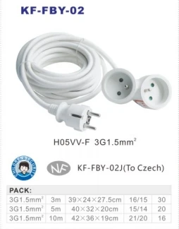 French Outdoor Extension Cord 3/5/10M Power Cable