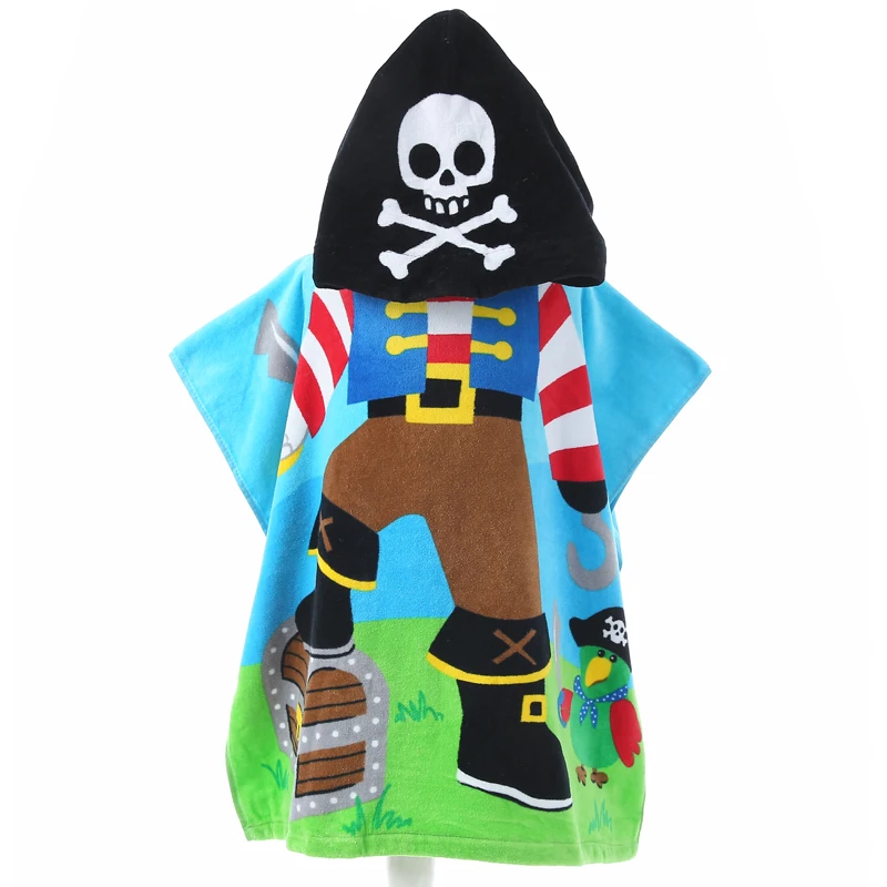 Hot sale kids hooded beach towel poncho for promotion gifts