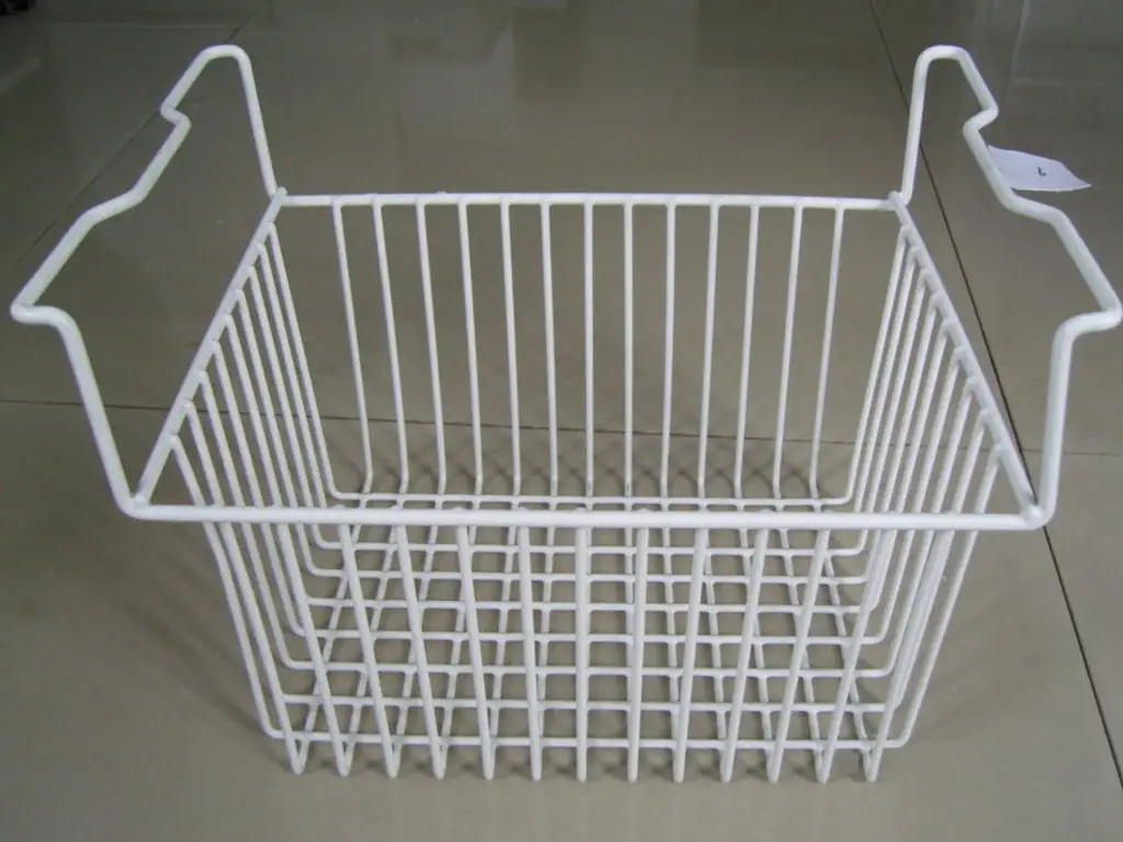 Refrigerator Spare Parts White Wire Mesh Freezer Basket