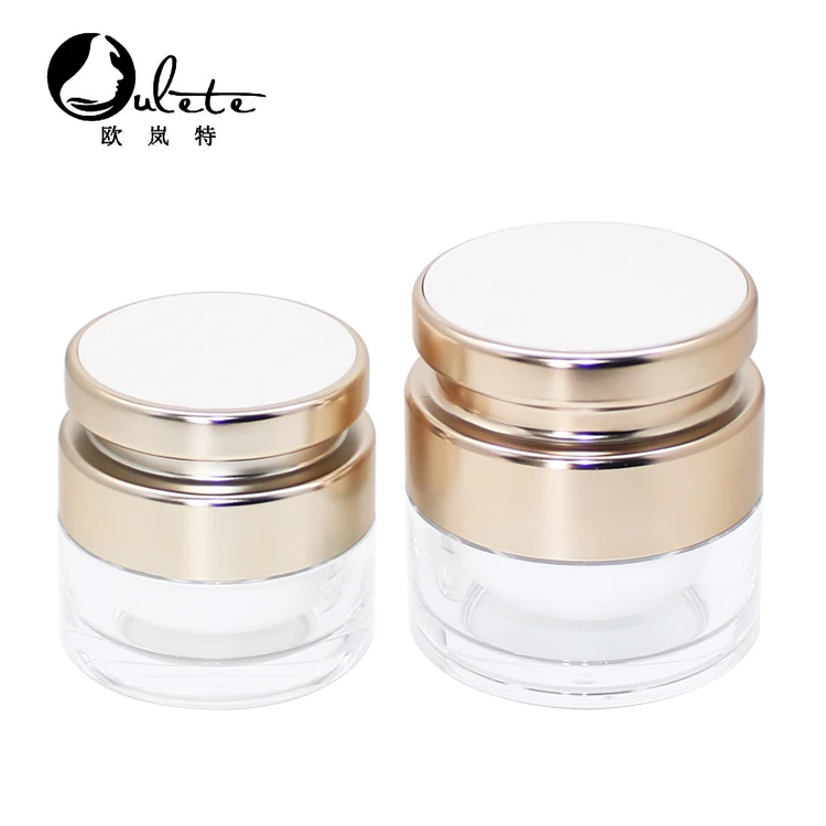 hot sale plastic acrylic cosmetic rose gold cream jar