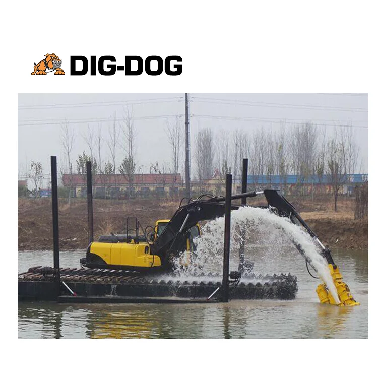 Dig-Dog Amphibious Floating Steel Pontoon for Marsh Excavator Wetland Swamp Floats
