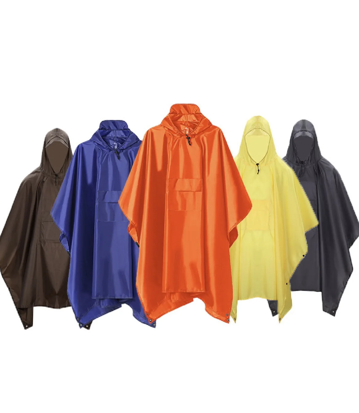High Quality Polyester PVC Adults Motorcycle Waterproof Hooded Rain Poncho Raincoat
