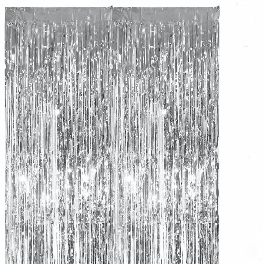 3 предмета в комплекте декоративные вечерние фон для фотосъемки свадьбы событие украшения поставки фольга шторы металлизированная фольга бахрома шторка на день рождения