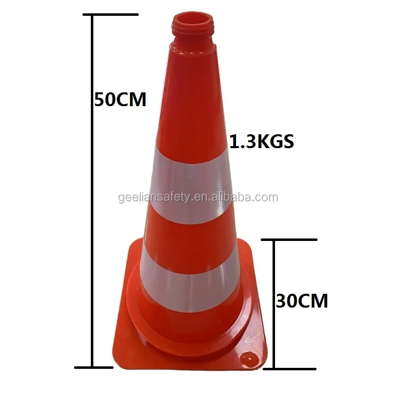 Custom 30inch 75cm 70cm PVC европейского стандарта дорожный предупреждающий цветной конус безопасности белый