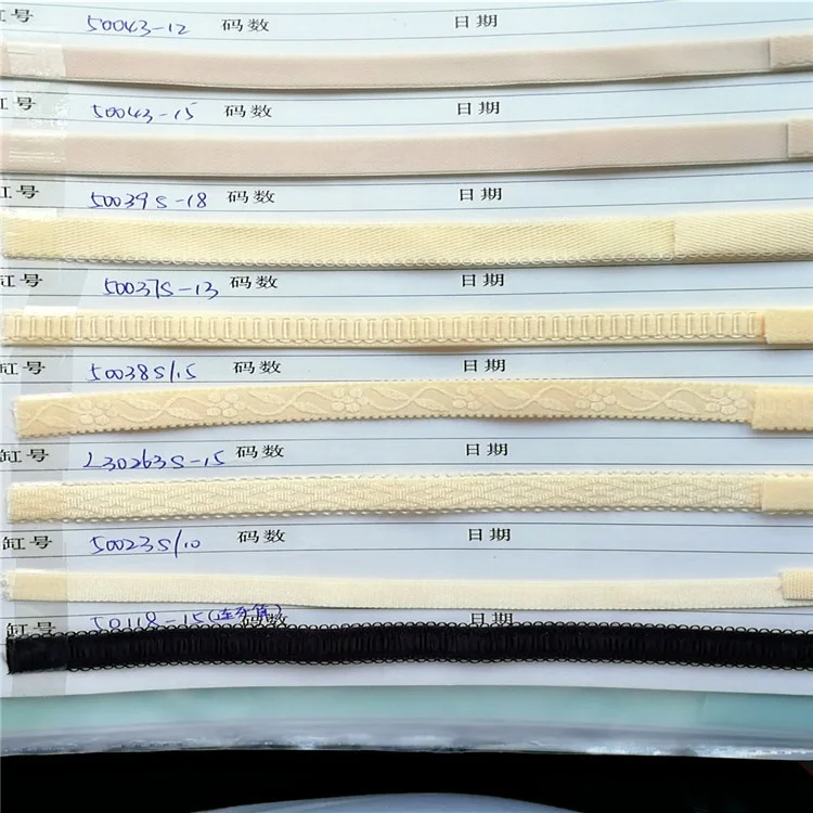 Цветной эластичный нейлоновый спандексовый ремешок для бюстгальтеров на заказ