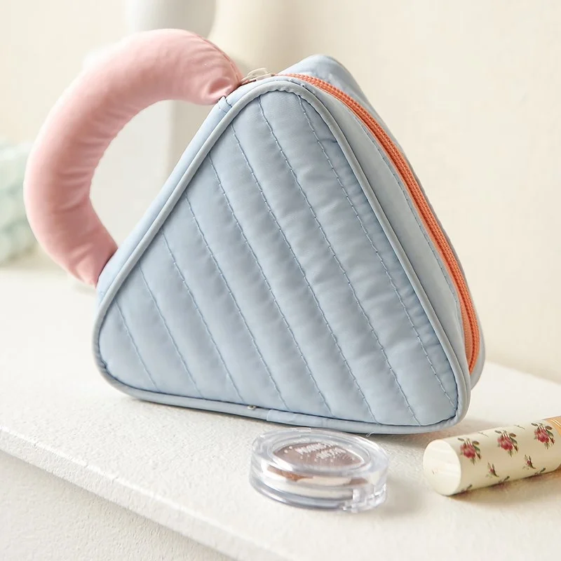 Wholesale Soft Portable Cotton Makeup Pouch Customized Travel Toiletry Cosmetic Bag Makeup bag For Women