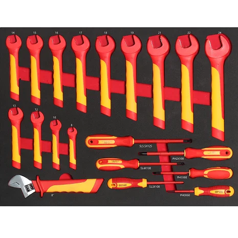 Electric Insulating tool 68pcs EVA foam mat New Energy socket wrench bar plier knife screwdriver