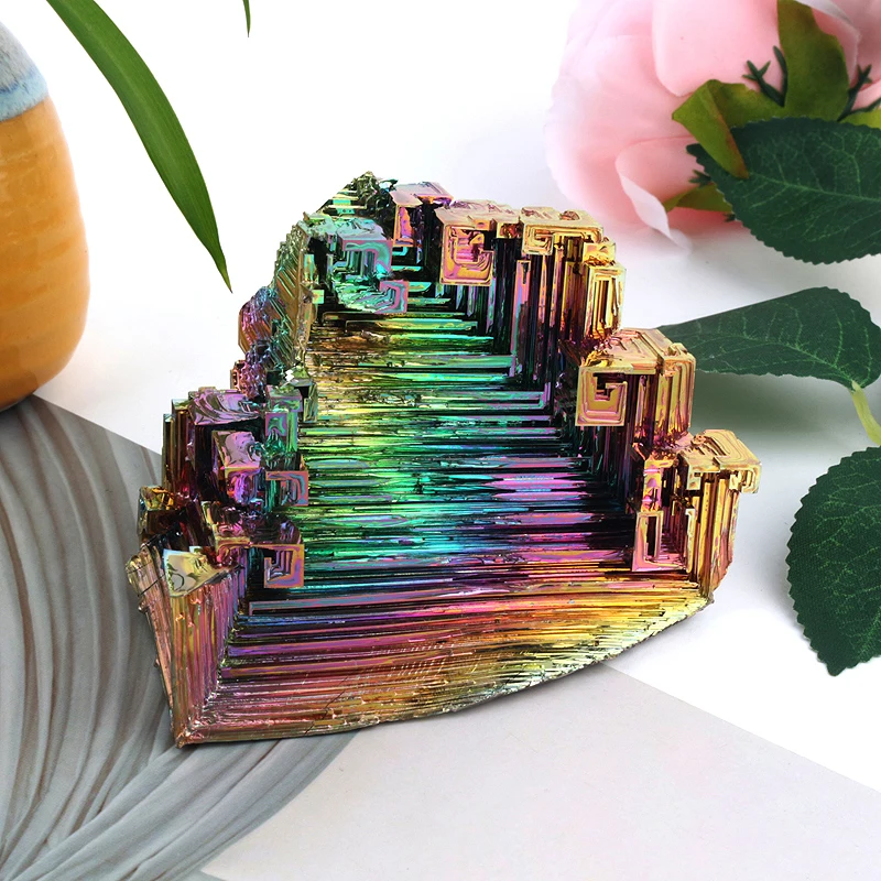 Wholesale high quality aura Bismuth ore raw mineral specimen for home decoration