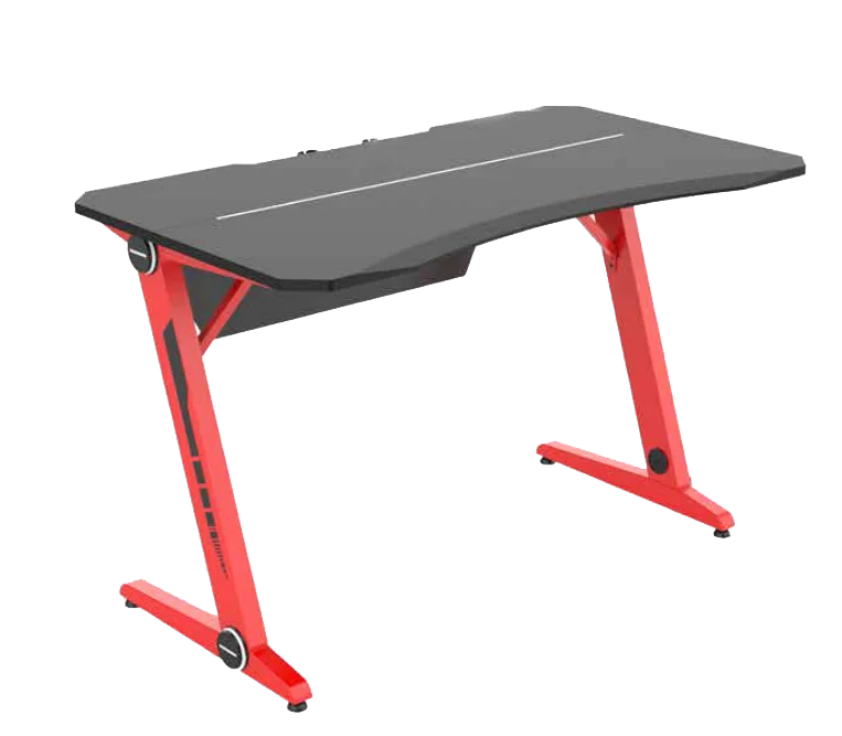 Orizeal Red Splicing Desktop Gaming Desk Computer Laptop Desk