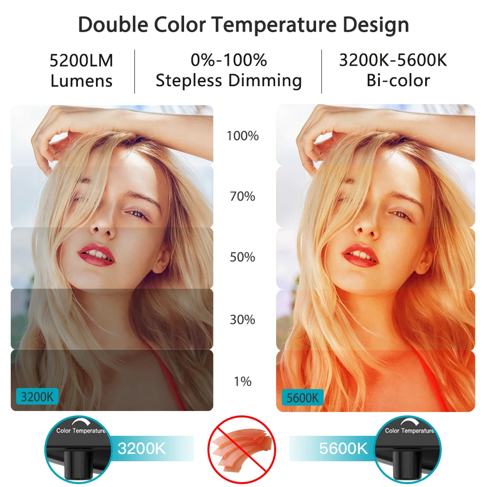 Travor RL-18A Rohs Certification Fill Lamp 18 Inch Led Selfie Ring Light Kit with Tripod Stand and Phone Holder for Video