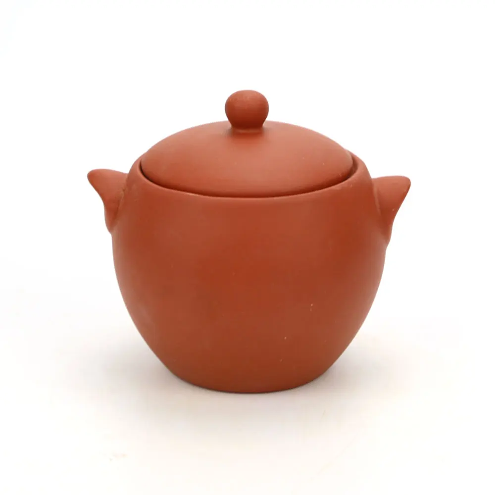 High temperature terracotta clay soup pot with lid for food