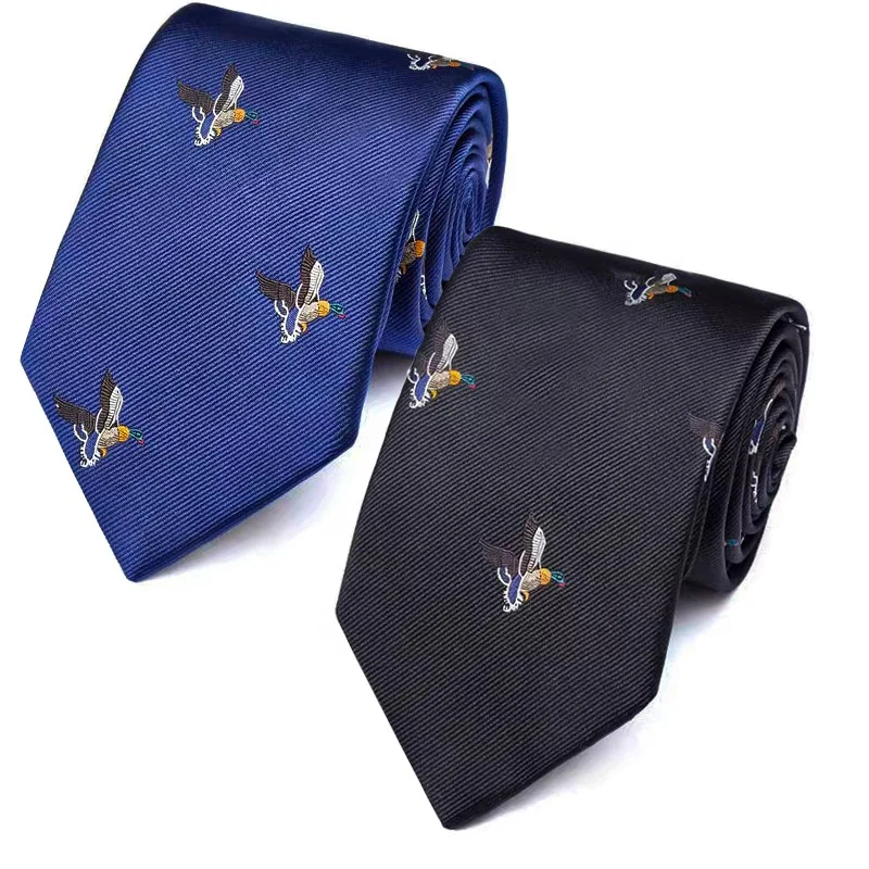 8CM New design mens italian brands black royal blue embroidered animal bird floral neck tie bow ties for men business