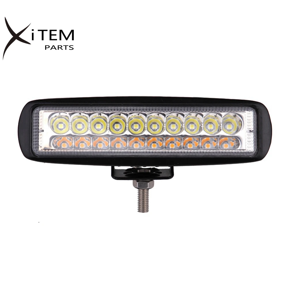 Dual color LED light bar 60W 3000K 4300K 6000K 6 inch LED work light for car offroad motorcycle