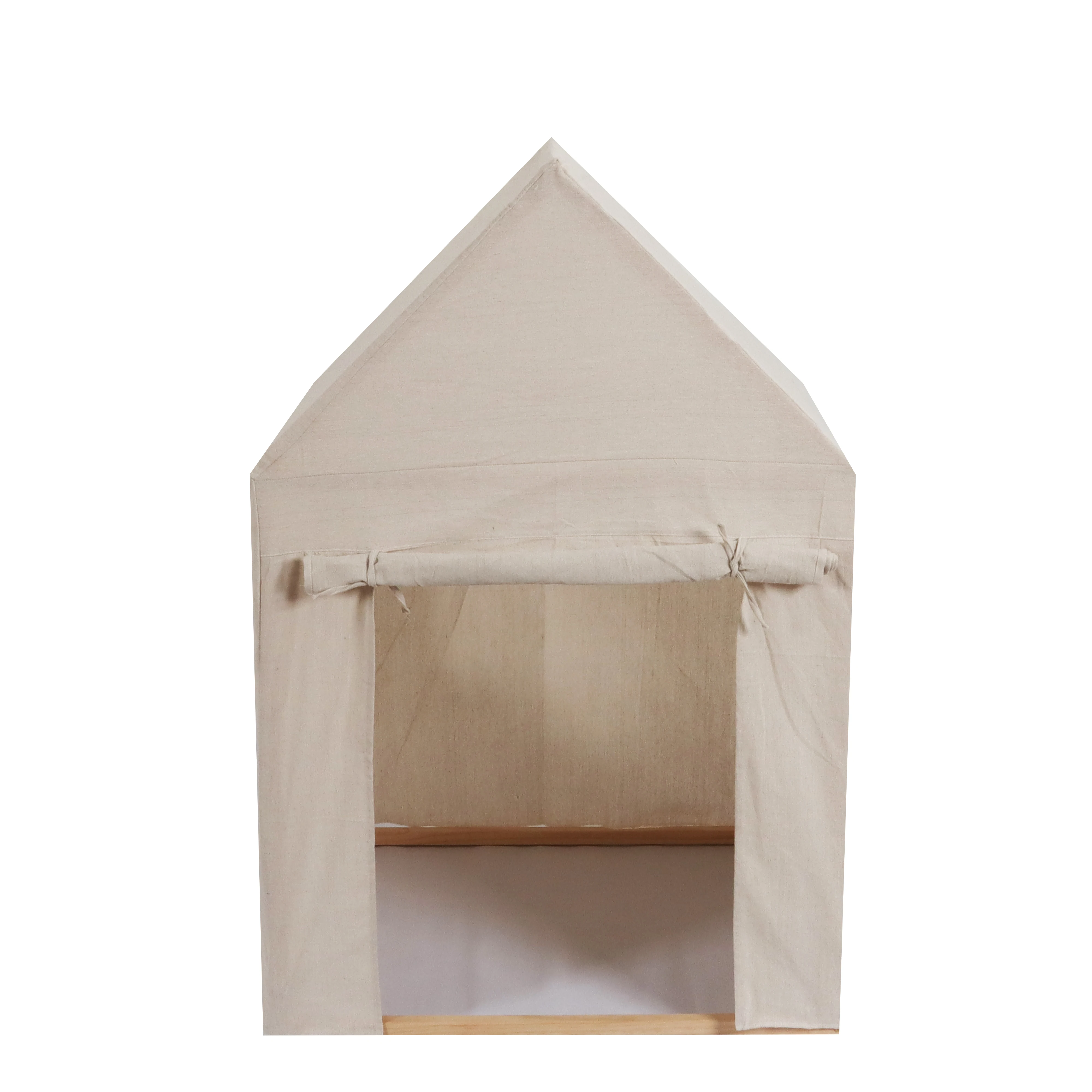 Solid Wood Kids Play Tent Indoor with Windows  Wooden Children Playhouse Outdoor Toddler Tent for Room Baby Furniture