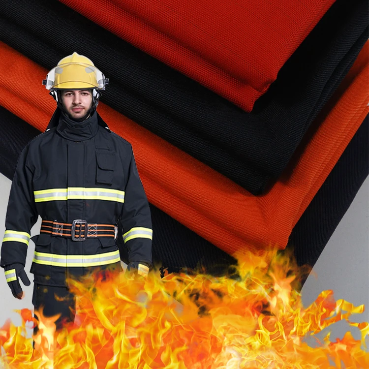 JHDTEX cotton polyester nylon para meta aramid twill plain knit woven anti static fr flame retardant resistant fireproof fabric