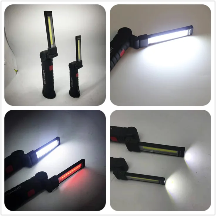 
Amazon Hot Multi Functional USB Charging Maintenance COB Work Lamp Waterproof Hook 360 Degree Fold Led Work light with magnet 