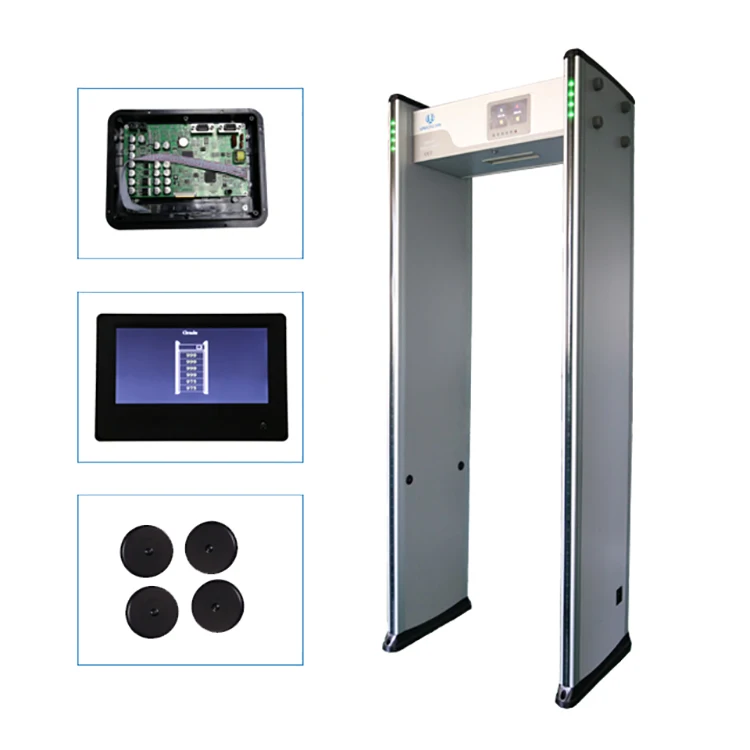 Wholesale Price Walk Through Metal Detector Security Gate 12 Zone Walk Through Temperature  Metal Detector