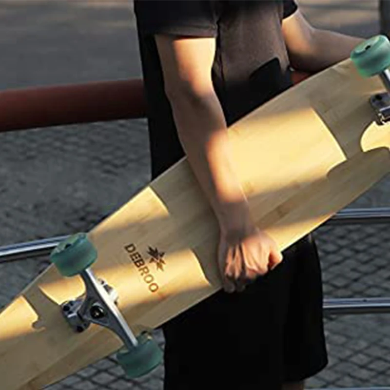 Flexible 42 Inch Bamboo and Hard Maple Decks Kick Tail Cruiser Longboard Skateboard