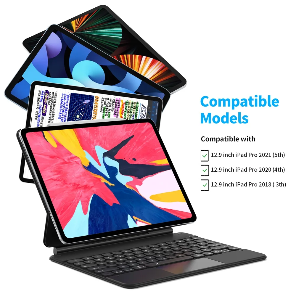 Беспроводная Волшебная клавиатура для IPad Pro, подвесные кронштейны, 12,9 дюйма, регулируемая Магнитная клавиатура для Air 4 5