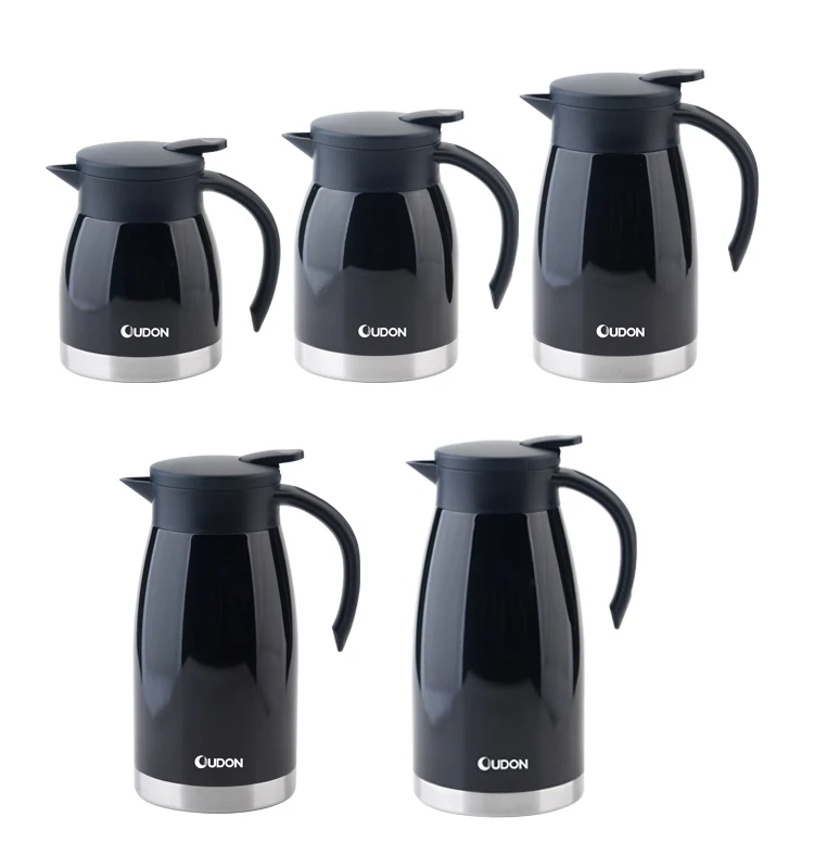 Amazon Hot Sale 5sizes set Coffee Pot Double Wall Stainless Steel Vacuum Insulated Coffee Thermos Hot Water Tea Pot